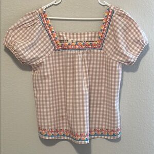 Embroidered Checkered Top from Savanna Jane